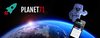 Titelbild der PLANET71-Startseite mit Teilansicht unserer Erde aus dem Weltall.